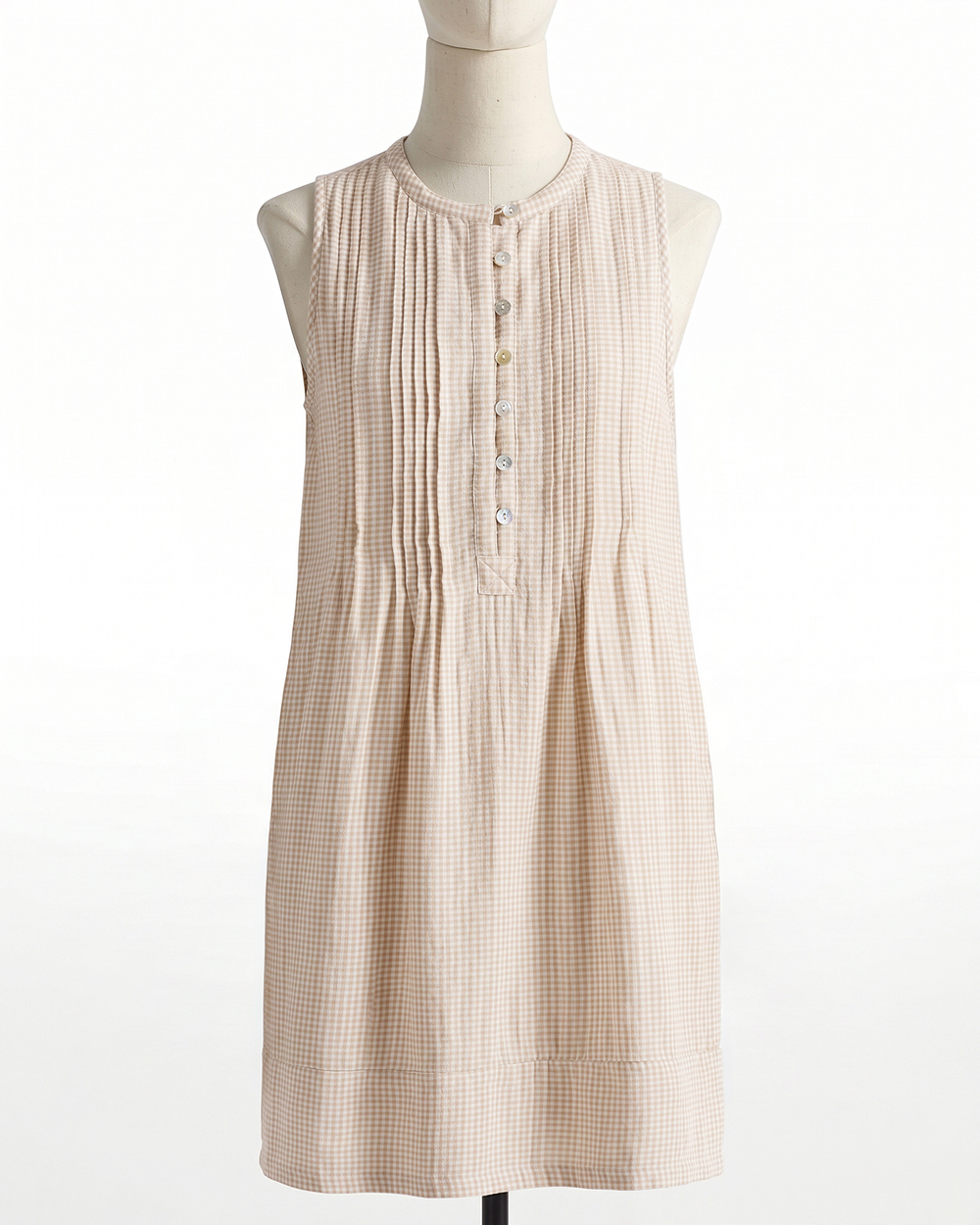 100% Organic Cotton Gauze Sleeveless Swing Dress